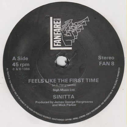 Sinitta : Feels Like The First Time (7", Single)