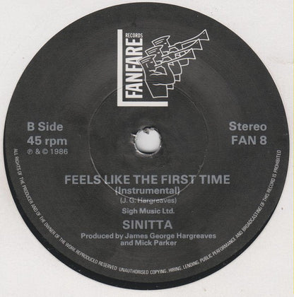 Sinitta : Feels Like The First Time (7", Single)