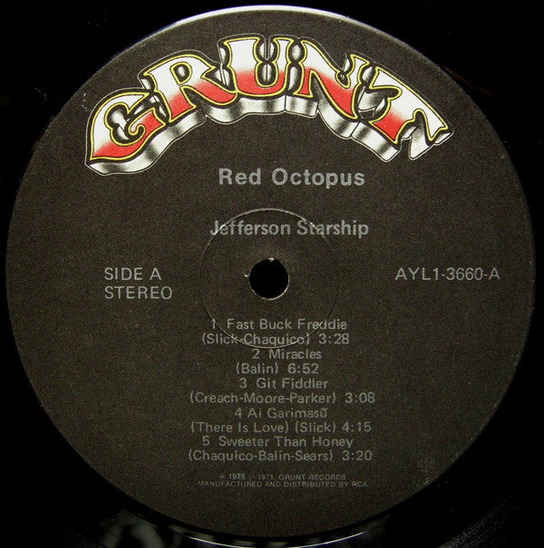Jefferson Starship : Red Octopus (LP, Album, RE)