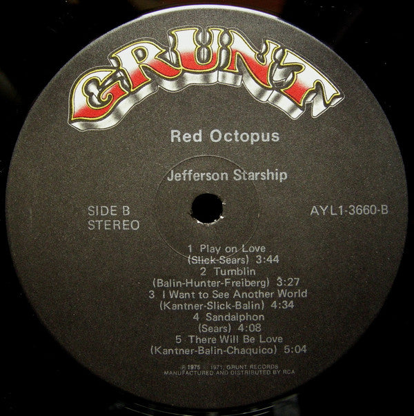 Jefferson Starship : Red Octopus (LP, Album, RE)