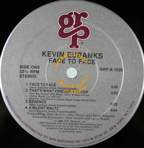 Kevin Eubanks : Face To Face (LP, Album)
