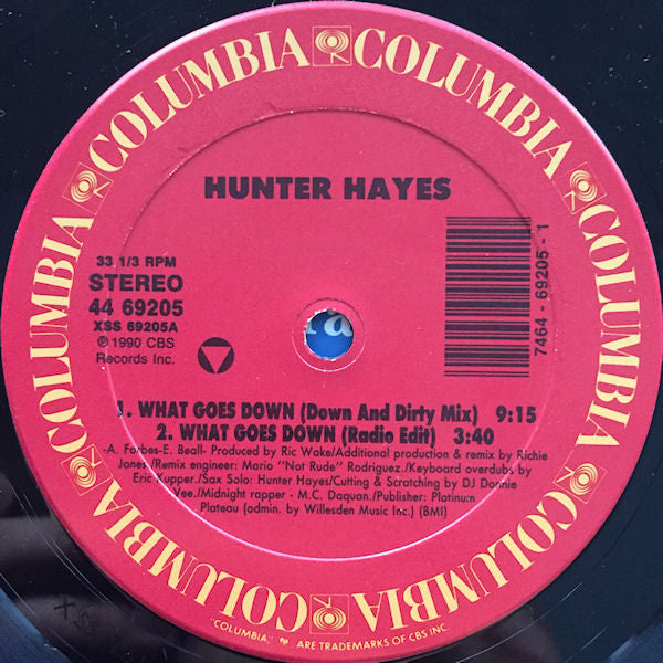 Hunter Hayes : What Goes Down (12")