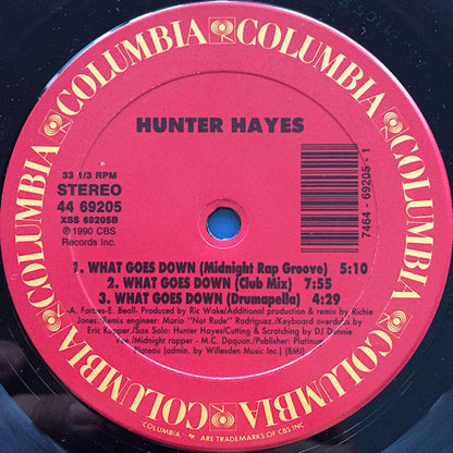 Hunter Hayes : What Goes Down (12")