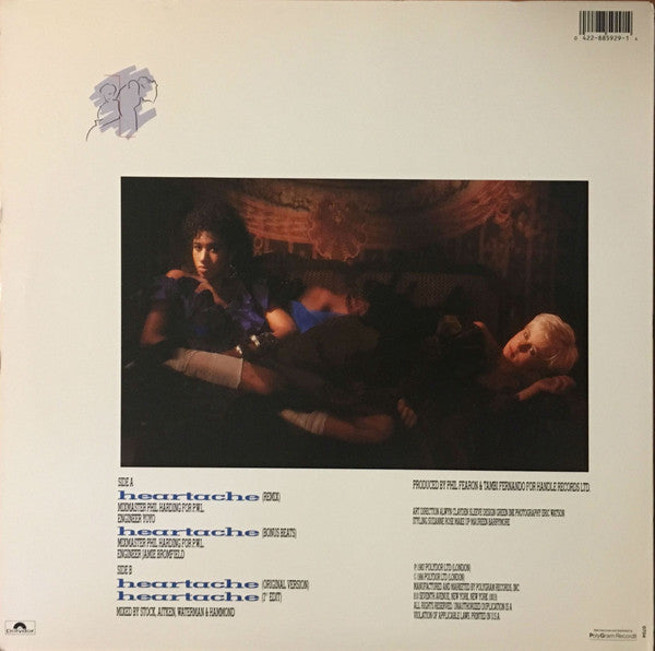 Pepsi & Shirlie : Heartache (12", Single, 49 )