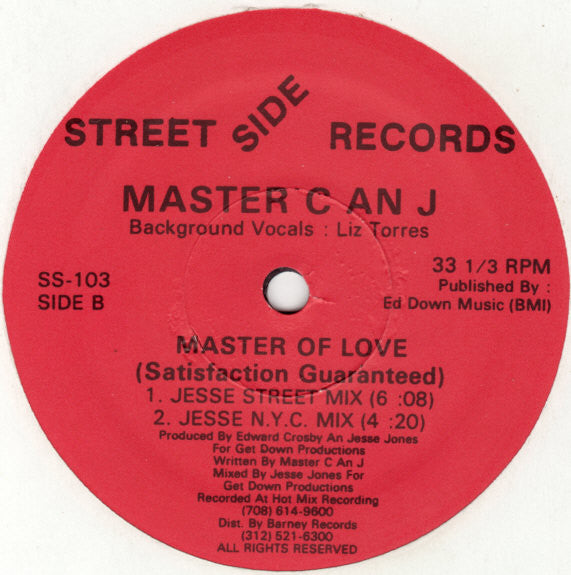 Master C & J : Master Of Love (Satisfaction Guaranteed) (12")