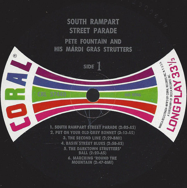 Pete Fountain And His Mardi Gras Strutters : South Rampart Street Parade (LP, Album, Mono)