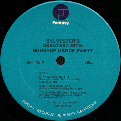 Sylvester : Sylvester's Greatest Hits: Nonstop Dance Party (LP, Comp, Mixed, Pit)