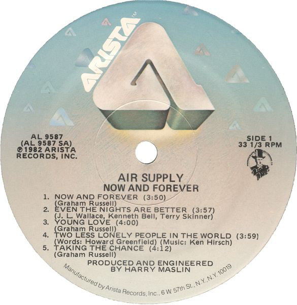Air Supply : Now And Forever (LP, Album, Mon)