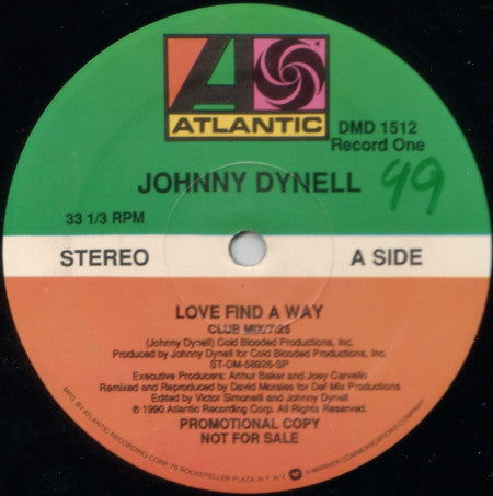 Johnny Dynell : Love Find A Way (2x12", Promo)