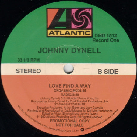 Johnny Dynell : Love Find A Way (2x12", Promo)