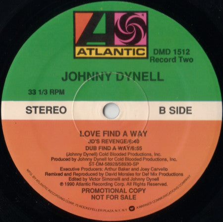 Johnny Dynell : Love Find A Way (2x12", Promo)