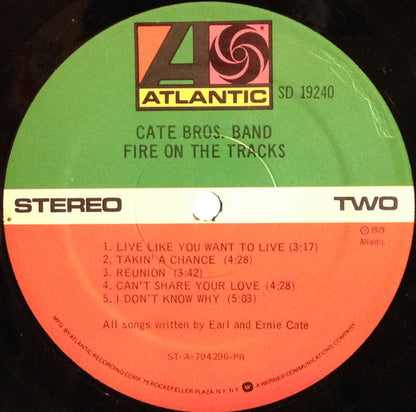 Cate Bros. Band : Fire On The Tracks (LP, Album, PR)