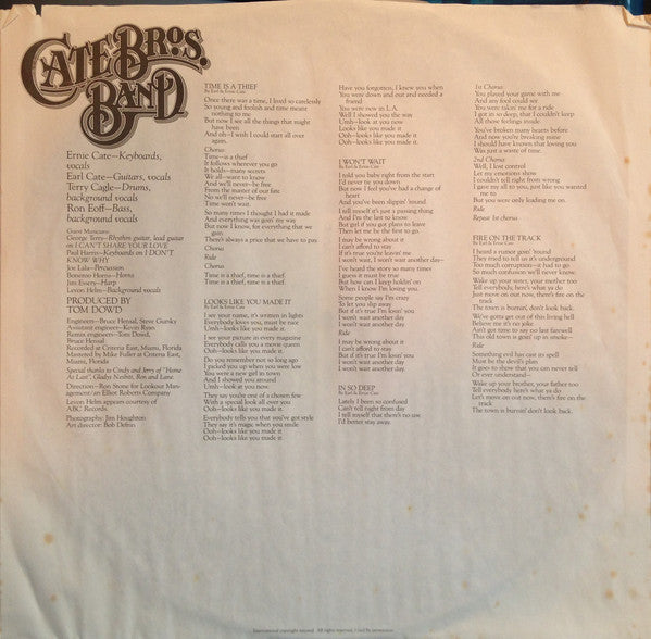 Cate Bros. Band : Fire On The Tracks (LP, Album, PR)