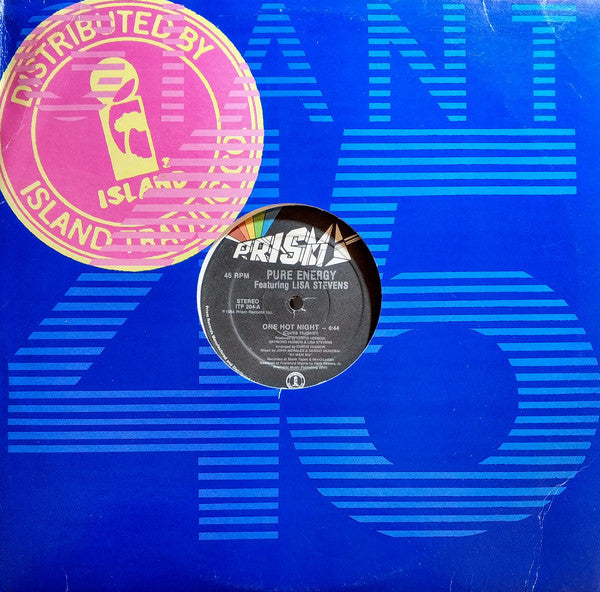 Pure Energy Featuring Lisa Stevens : One Hot Night (12", Promo)