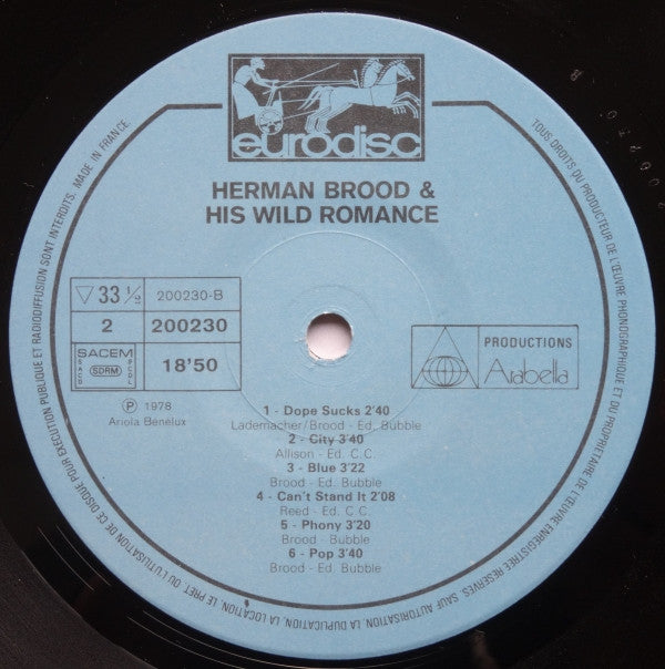 Herman Brood & His Wild Romance : Cha Cha (LP, Album)