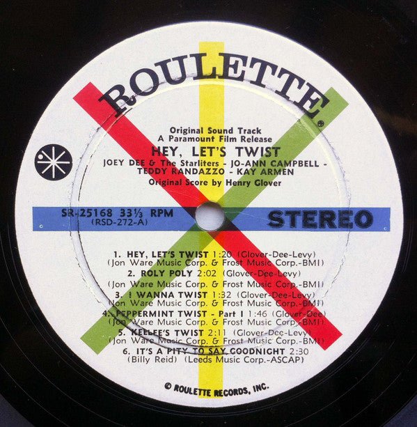 Joey Dee & The Starliters : Hey, Let's Twist! (Original Soundtrack Recording) (LP, Album)