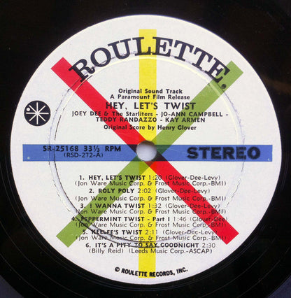 Joey Dee & The Starliters : Hey, Let's Twist! (Original Soundtrack Recording) (LP, Album)