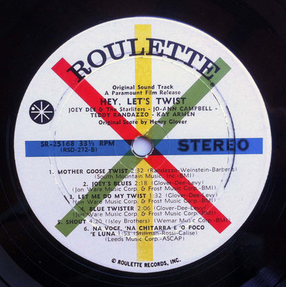 Joey Dee & The Starliters : Hey, Let's Twist! (Original Soundtrack Recording) (LP, Album)