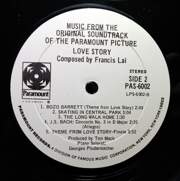 Francis Lai : Love Story  (Music From The Original Soundtrack) (LP, Album, She)