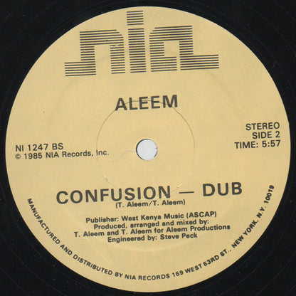 Aleem : Confusion (12")