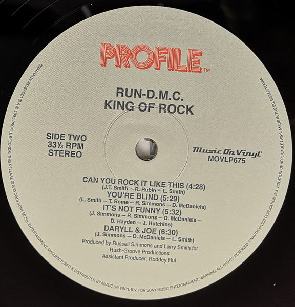 Run-DMC : King Of Rock (LP, Album, RE, 180)
