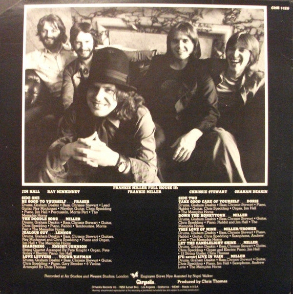 Frankie Miller : Full House (LP, Album)