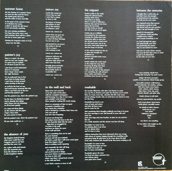 Mark Renner : Painter's Joy (LP, Whi)