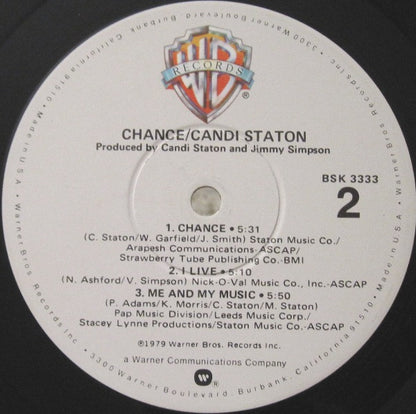 Candi Staton : Chance (LP, Album, Jac)