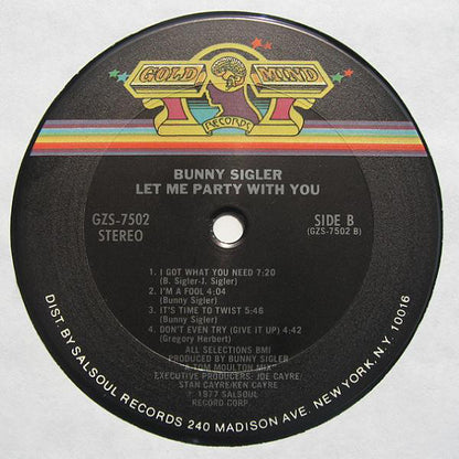 Bunny Sigler : Let Me Party With You (LP, Album)