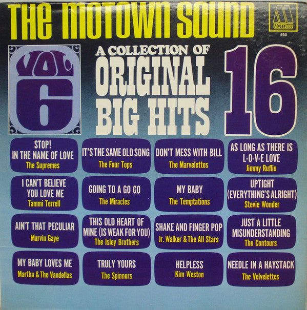 Various : The Motown Sound: A Collection Of 16 Original Big Hits Vol. 6 (LP, Comp, Mono)