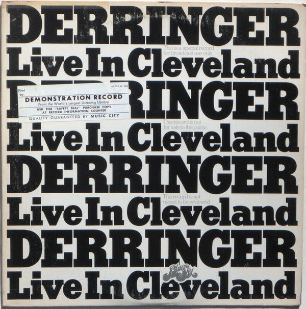 Derringer (2) : Live In Cleveland (LP, Promo)