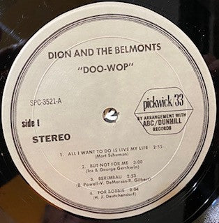 Dion & The Belmonts : Doo-Wop (LP, RE)