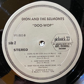 Dion & The Belmonts : Doo-Wop (LP, RE)