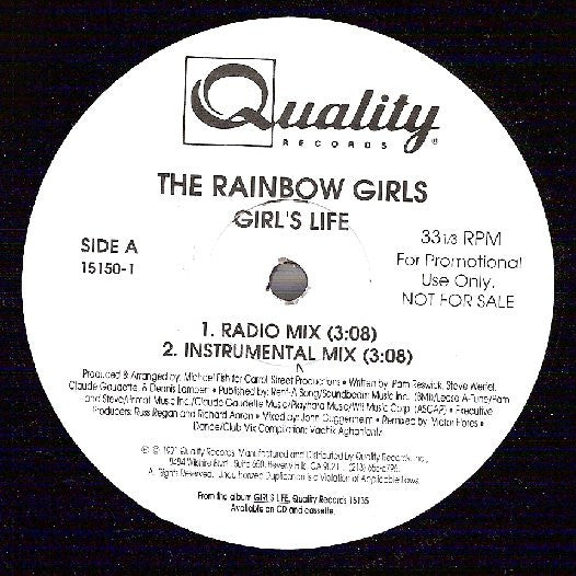 The Rainbow Girls : Girl's Life (12", Promo)
