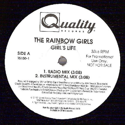 The Rainbow Girls : Girl's Life (12", Promo)