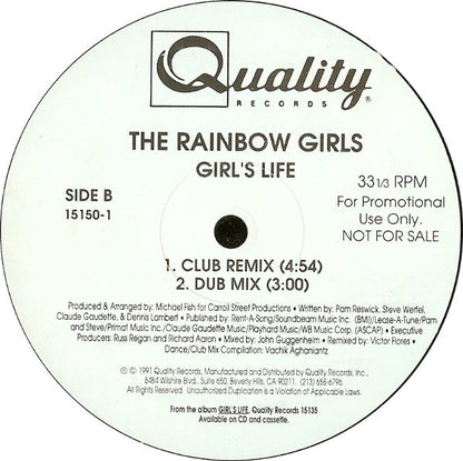 The Rainbow Girls : Girl's Life (12", Promo)