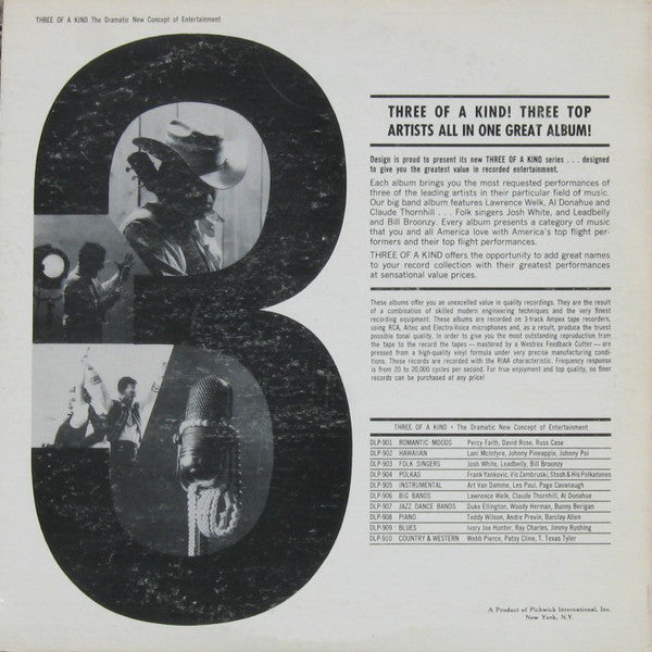 Duke Ellington / Woody Herman / Bunny Berigan : Three Of A Kind (3 Top Stars Of Jazz Dance Bands) (LP, Album, Comp, Mono)