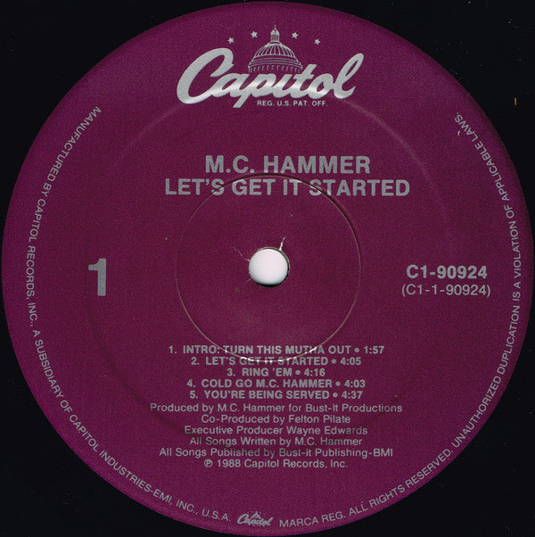 MC Hammer : Let's Get It Started (LP, Album, Spe)