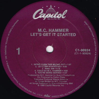 MC Hammer : Let's Get It Started (LP, Album, Spe)