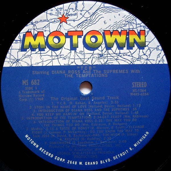 The Supremes With The Temptations : The Original Soundtrack From TCB (LP, Album)