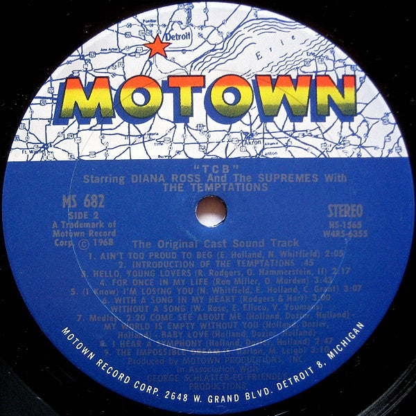 The Supremes With The Temptations : The Original Soundtrack From TCB (LP, Album)