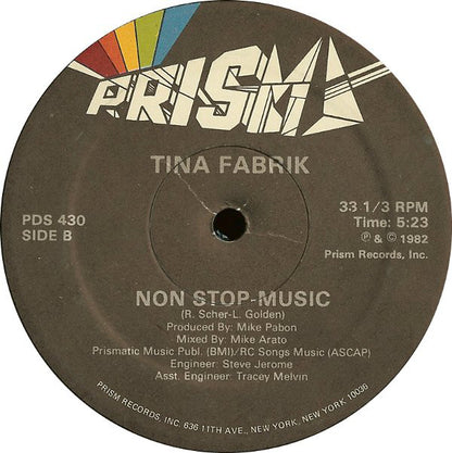 Tina Fabrique : Non Stop (12")