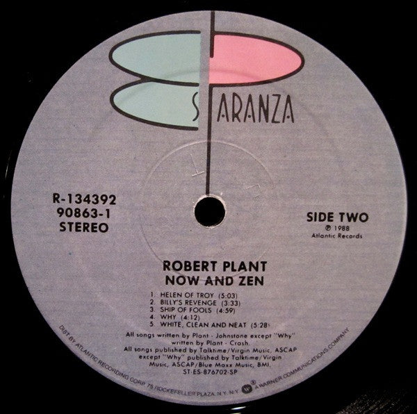 Robert Plant : Now And Zen (LP, Album, Club)