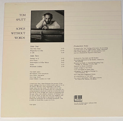 Tom Splitt : Songs Without Words (LP)