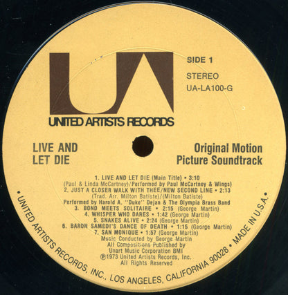 Various : Live And Let Die (Original Motion Picture Soundtrack) (LP, Album, Ter)