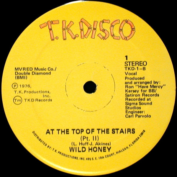 Wild Honey : At The Top Of The Stairs (12")