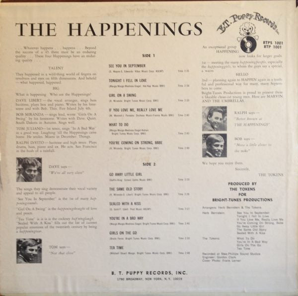 The Happenings : The Happenings (LP, Album)