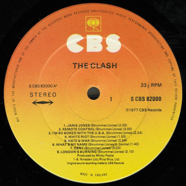 The Clash : The Clash (LP, Album, RP)
