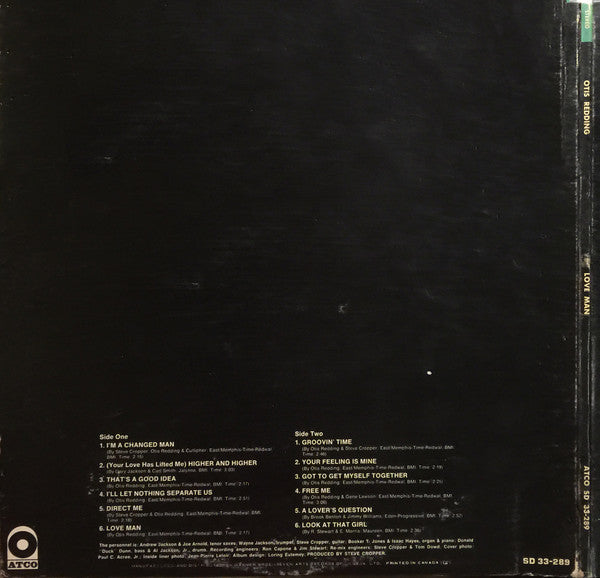 Otis Redding : Love Man (LP, Album, Gat)
