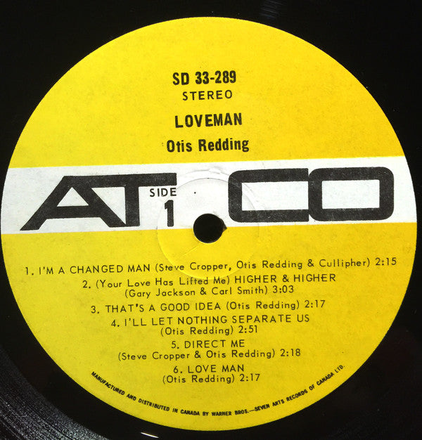 Otis Redding : Love Man (LP, Album, Gat)